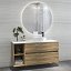 Mueble de baño Kobe suspendido lavabo sobre encimera de Disbain 